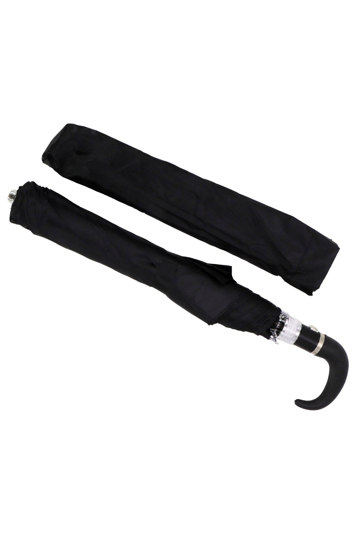 Compact Bi-fold 8-panel Hook Handle Umbrella
