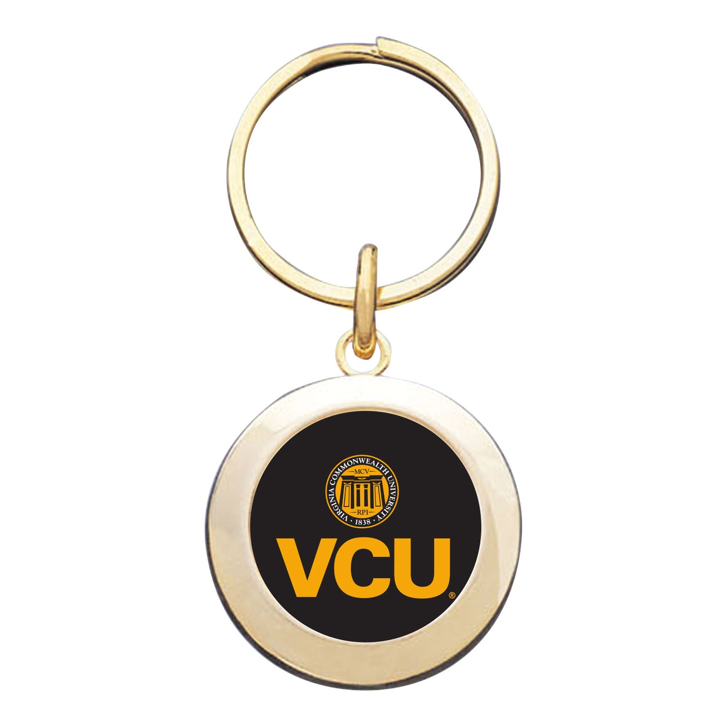 VCU Round Keychain