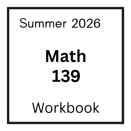 VCU MATH 139 Spring/ Summer 2026 Workbook