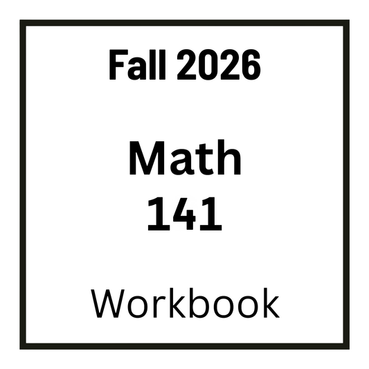 VCU MATH 141 Fall 2026 Workbook