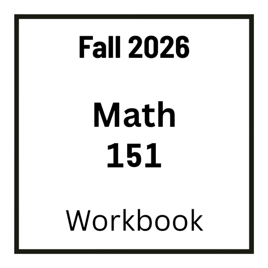 VCU MATH 151 Fall 2026 Workbook