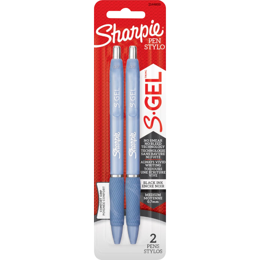 Sharpie S-Gel Black Pen 2pk - Virginia Book Company