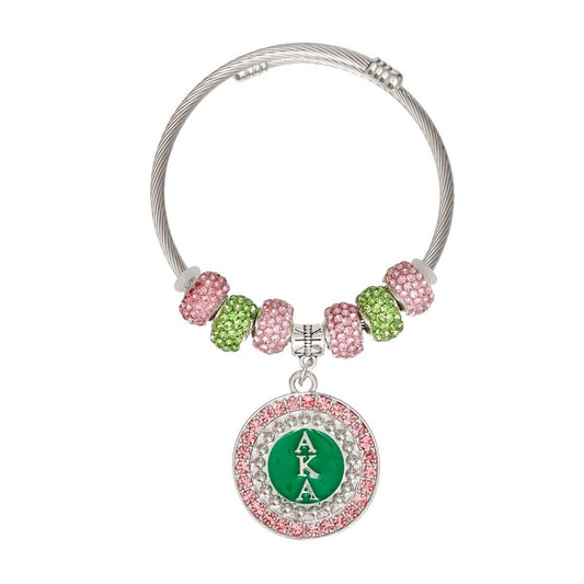 AKA Greek Merch Bead and Charm Cable Bracelet