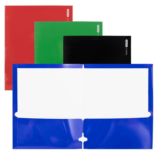 Glossy Laminated Classic Color 2-Pockets Portfolios