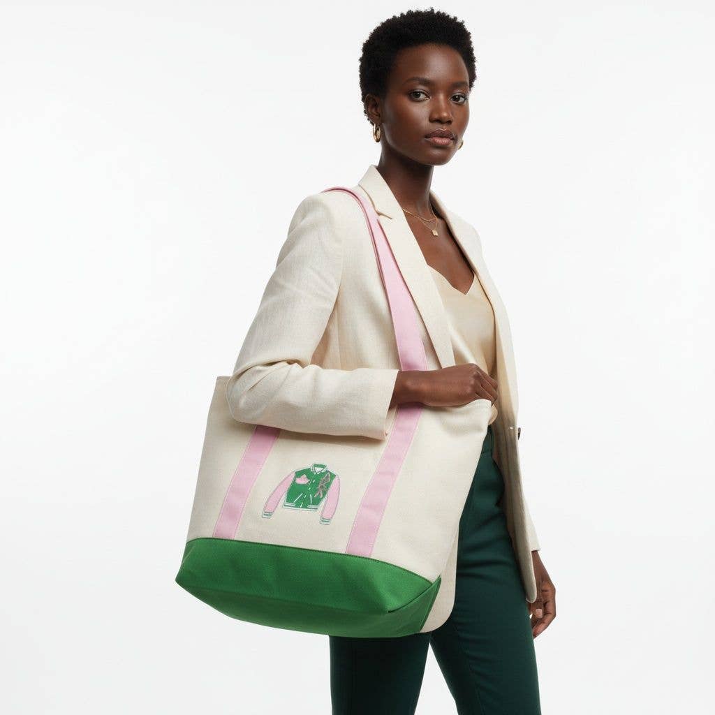 AKA Alpha Kappa Alpha Sorority Large Canvas Tote Bag Reusable Merch