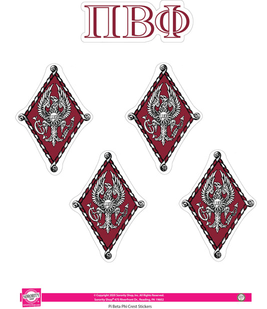 Pi Beta Phi Crest Sticker Sheet