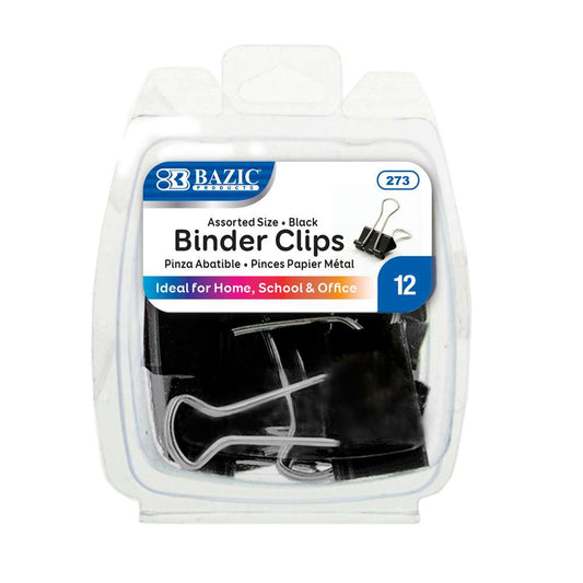 Assorted Black Binder Clip