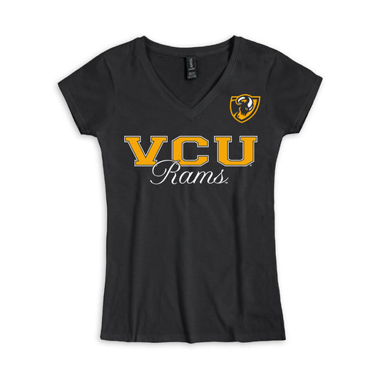VCU Ladies V-Neck Off Shoot Tee
