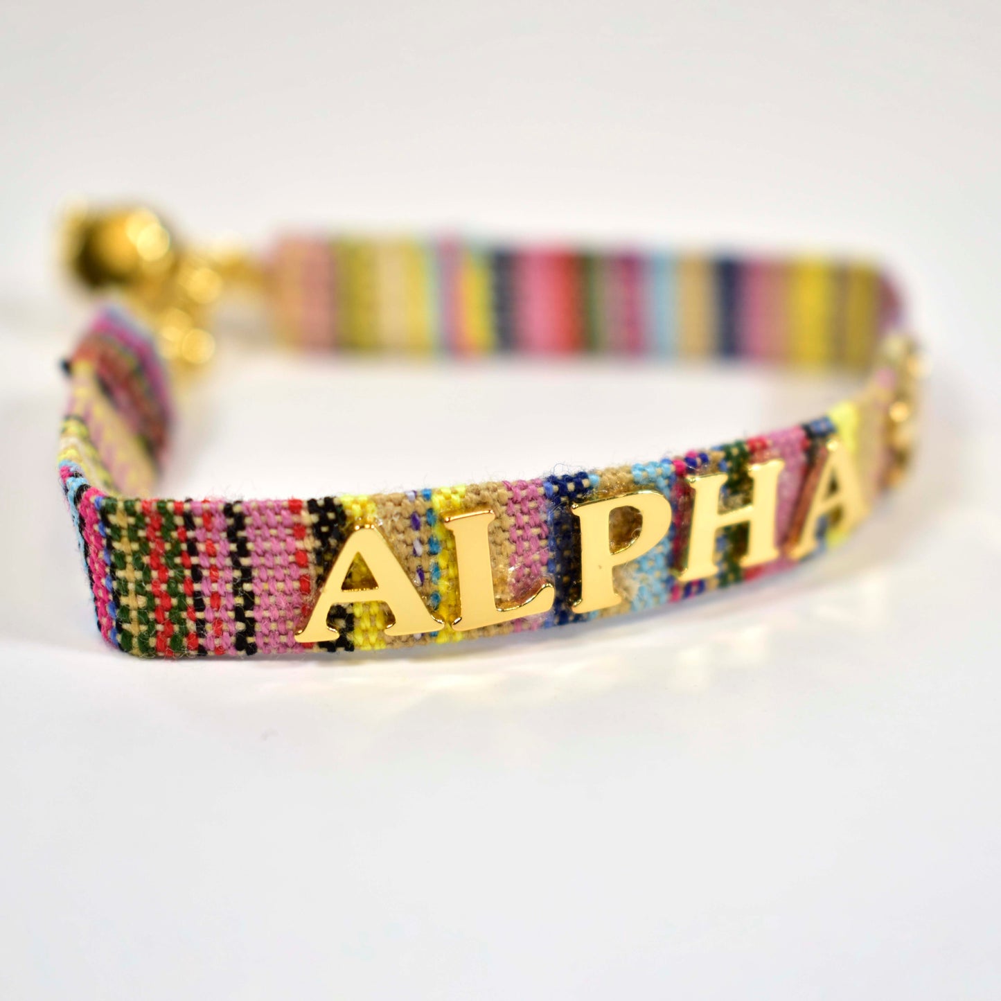 Sigma Kappa Woven Bracelet, Multi-Color Design