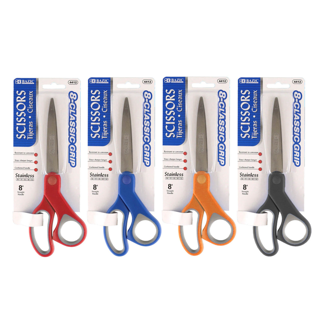 8" Classic Grip Stainless Steel Scissors