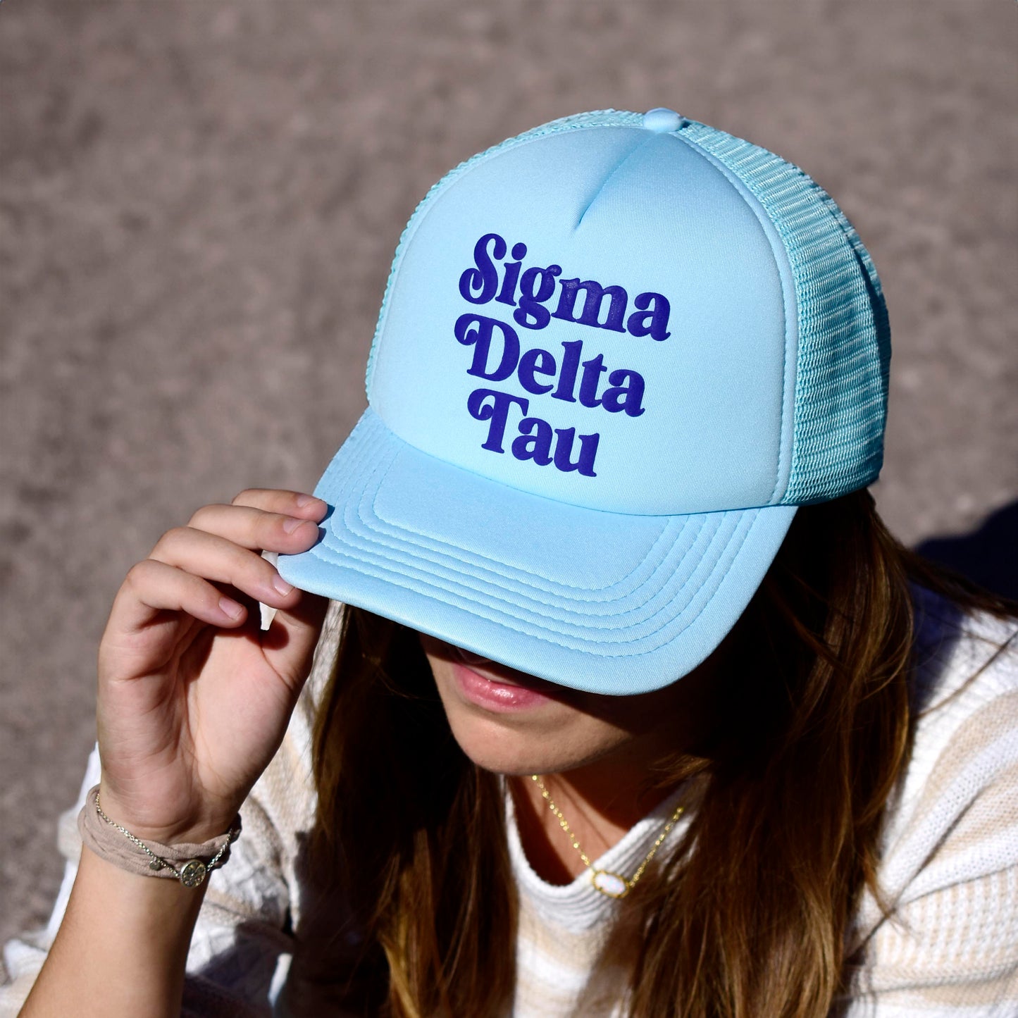 Alpha Xi Delta Baseball Cap, Mesh Trucker-Style Hat