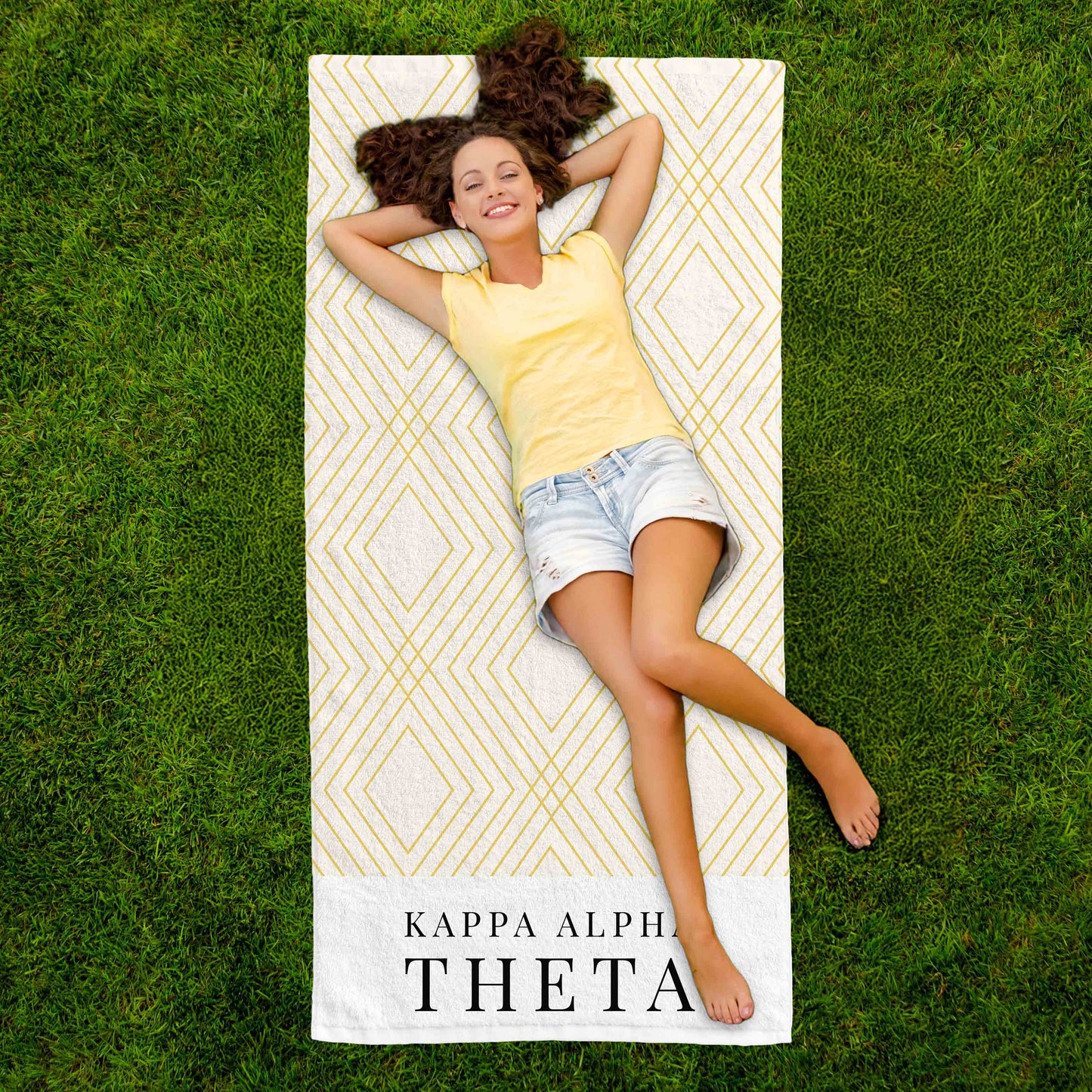 Zeta Tau Alpha Beach Towel- Lightweight Brand Design
