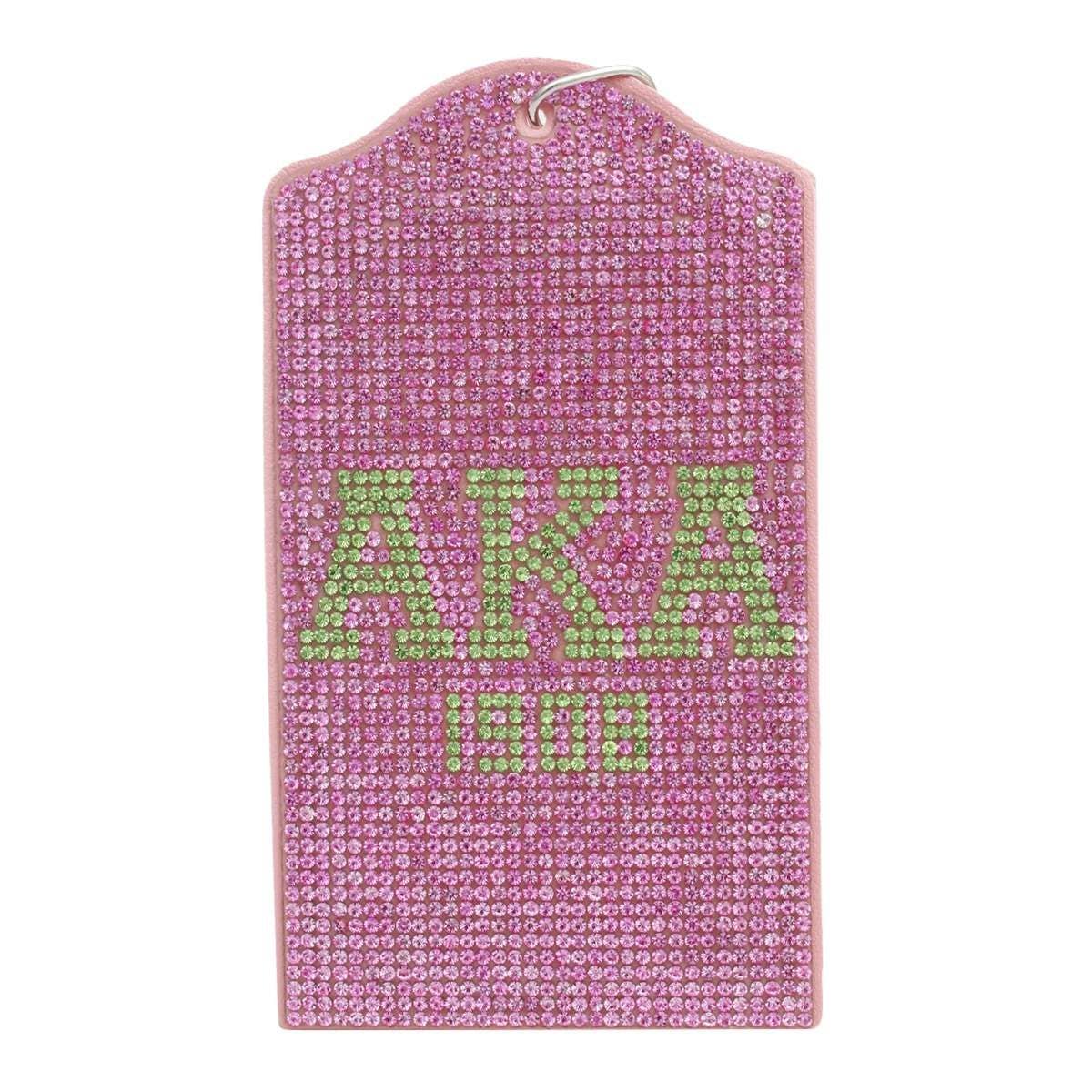 AKA Alpha Kappa Alpha Pink Sparkle Sorority Pride ID Badge Holder