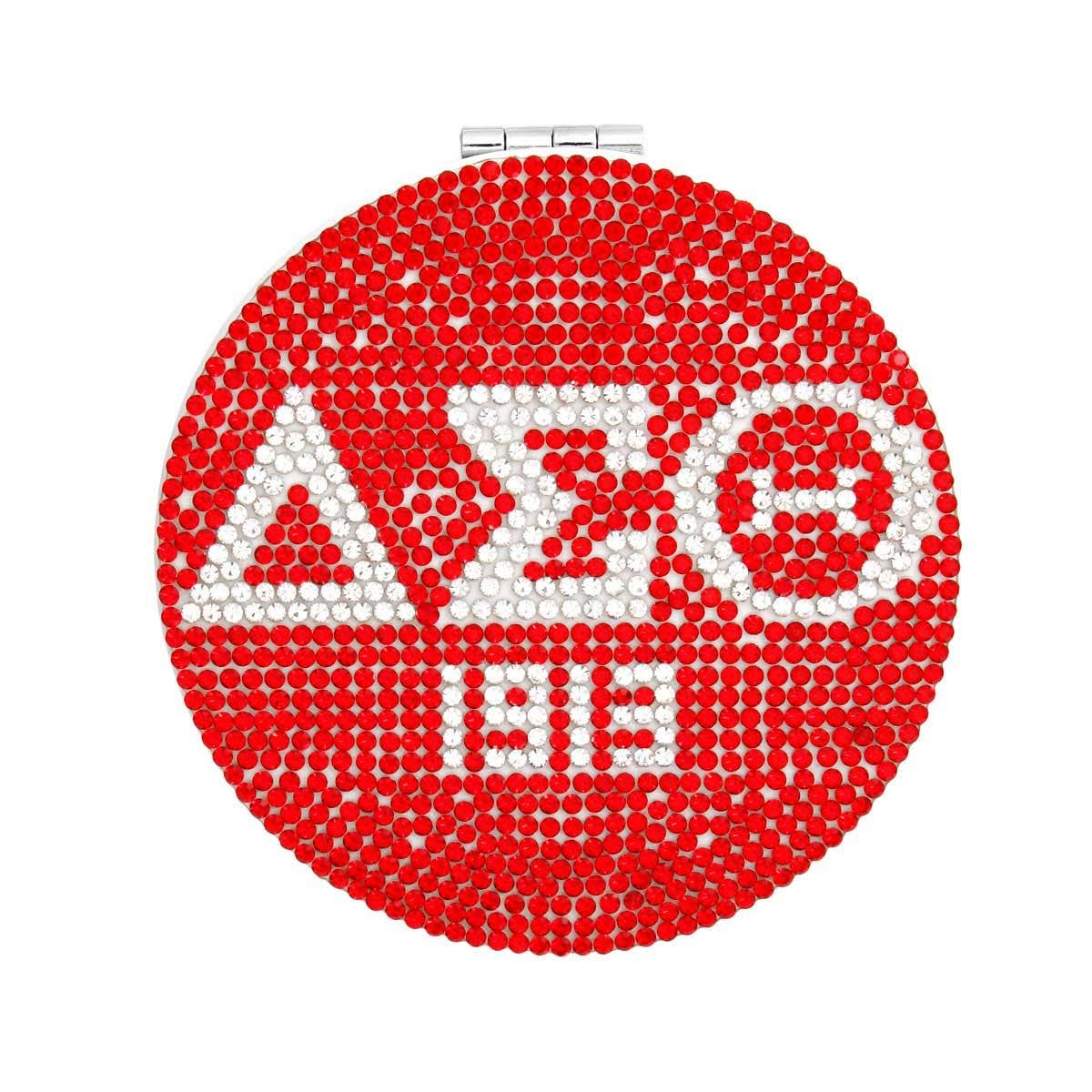 DST Delta Sigma Theta Sorority Red Bling Mirror Compact