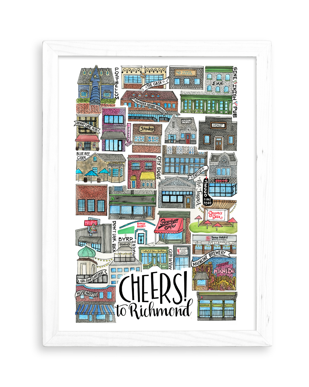 Cheers to Richmond Art Print (unframed)-11" x 17"