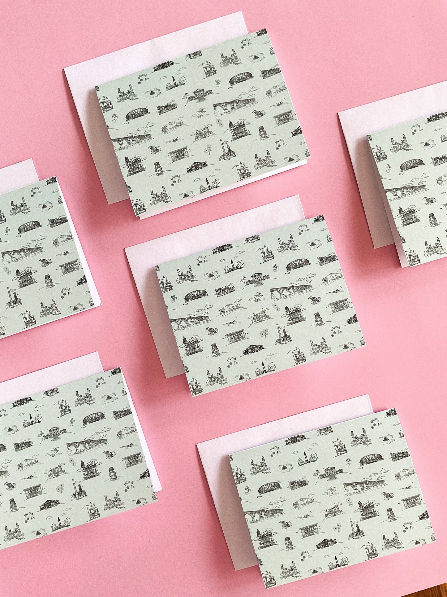 Richmond Toile Notecard Set (6) - RVA - VCU - Virginia