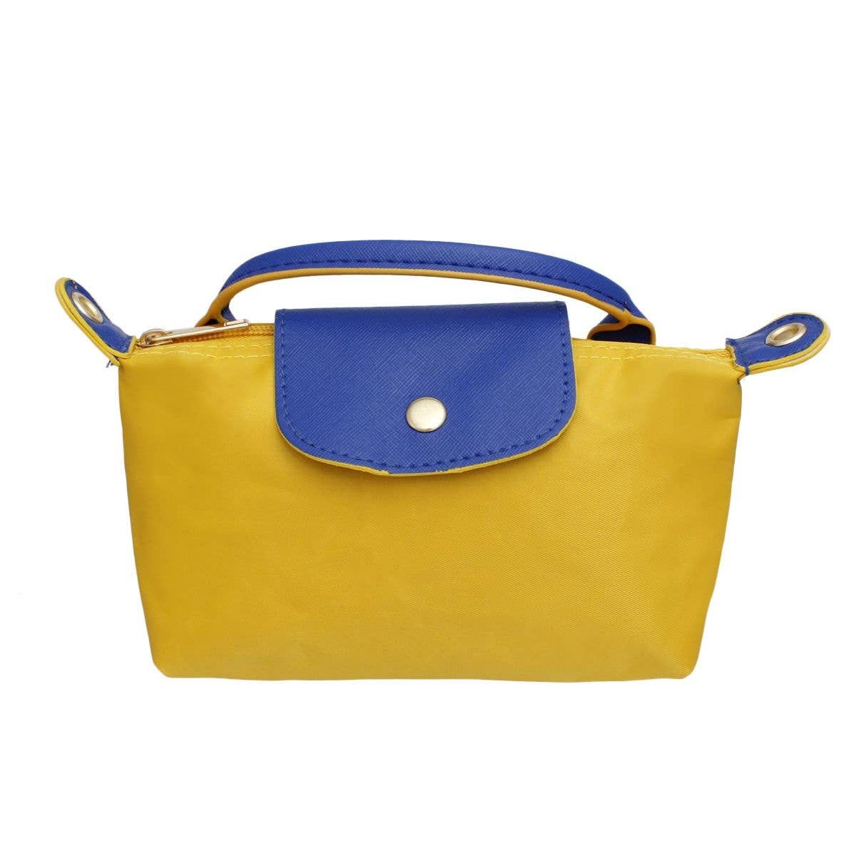 SGRHO Sorority Yellow Nylon Mini Pouch Handle Strap
