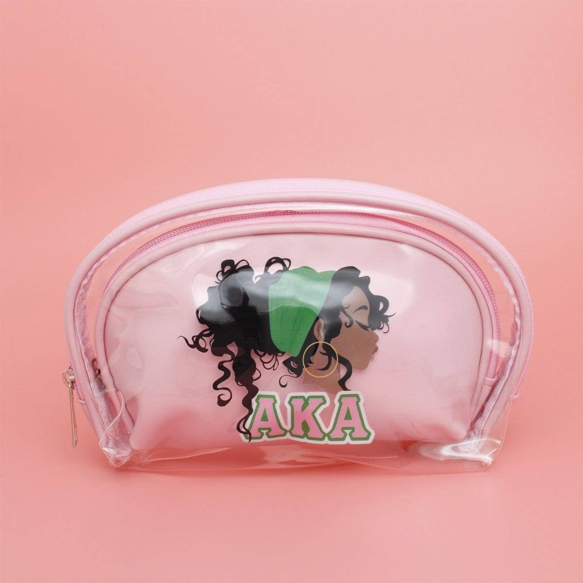AKA Alpha Kappa Alpha Sorority Pink Cosmetic Pouch Set
