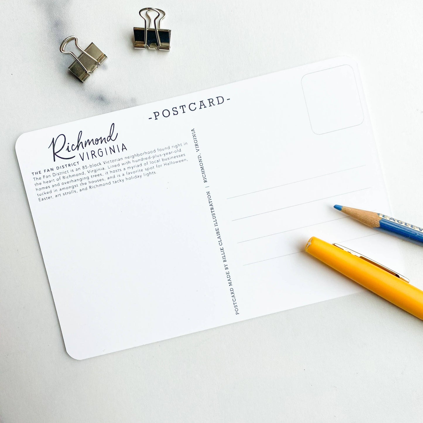 Postcard - Richmond, Virginia - The Fan District