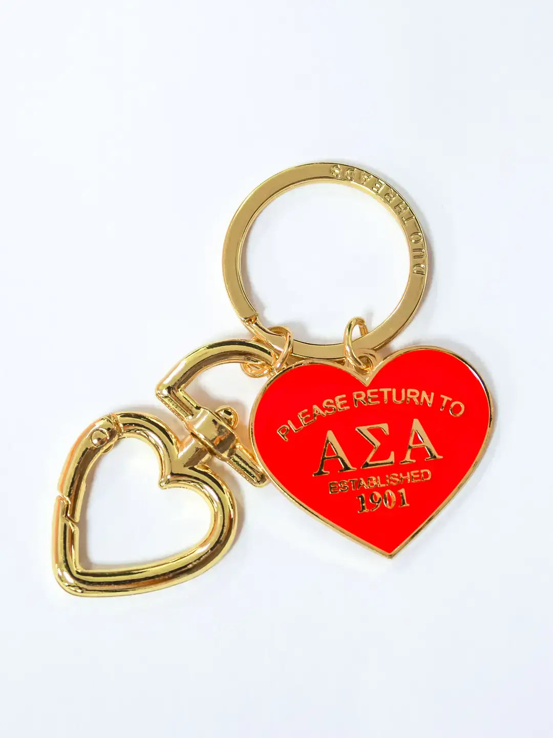 Alpha Sigma Alpha ASA Please Return Sorority Key Ring