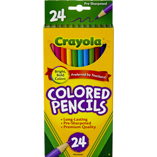 Crayola Colored Pencils - Asst Long 24Pk