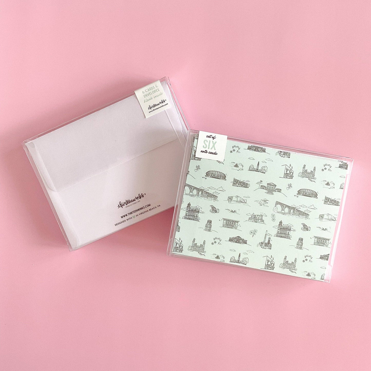 Richmond Toile Notecard Set (6) - RVA - VCU - Virginia