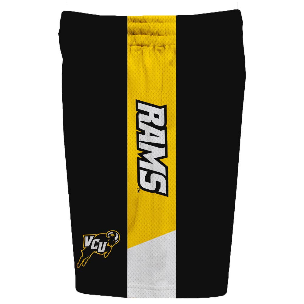 Rams Virginia Commonwealth Black-Gold Athletic Mesh Short