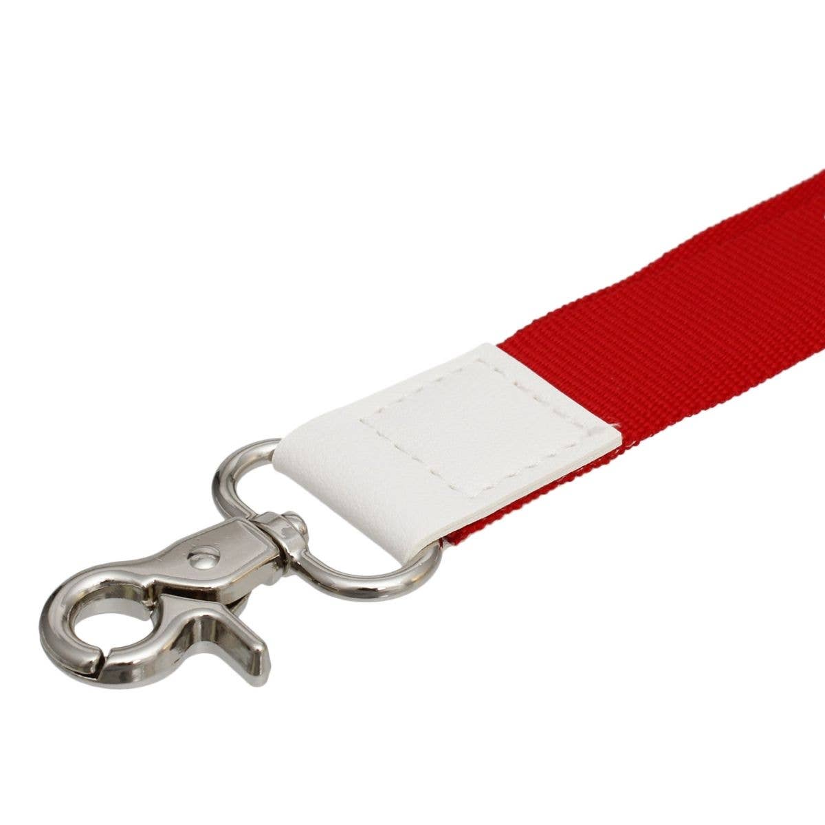 DST Delta Sigma Theta Red Canvas Lanyard ID Badge Clip Women