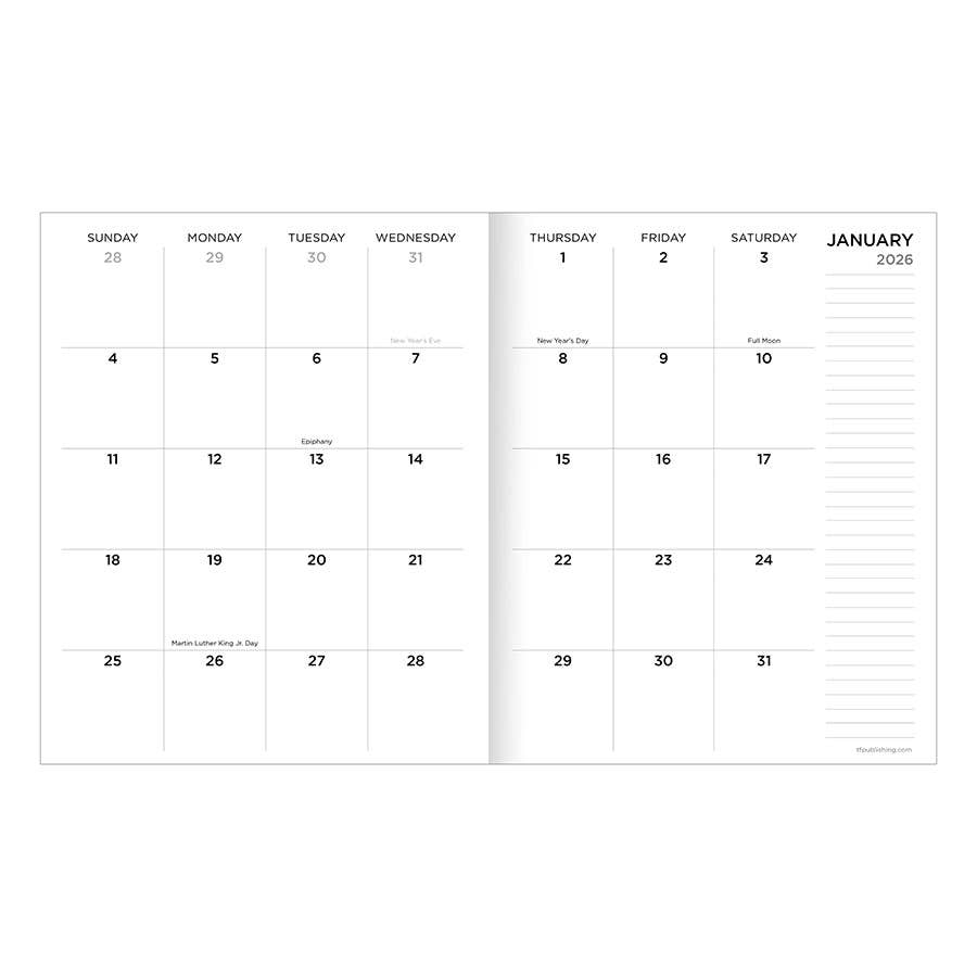 2026 Gingham Wheat Medium Monthly Planner