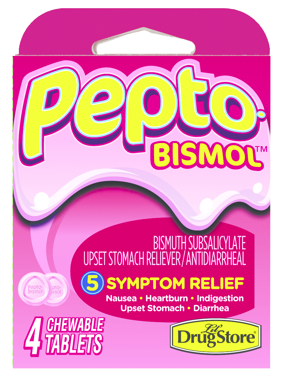 Pepto Bismol Chewable Tablet On-the-Go Stomach Remedy