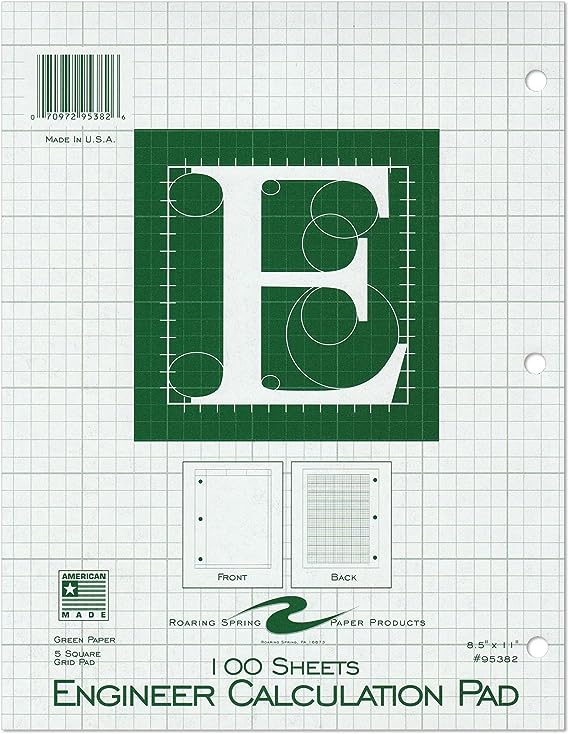 Engineer Calculation Pad - 100 Sheets - Virginia Book Company