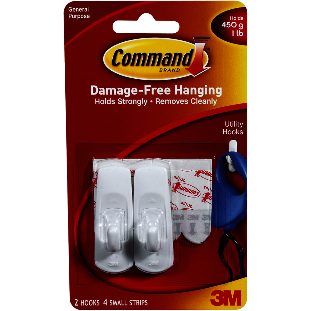 Command Adhesive Designer Hook White Small 2pk