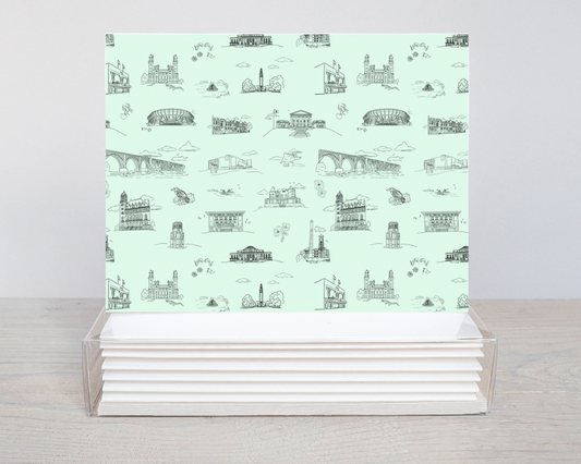 Richmond Toile Notecard Set (6) - RVA - VCU - Virginia