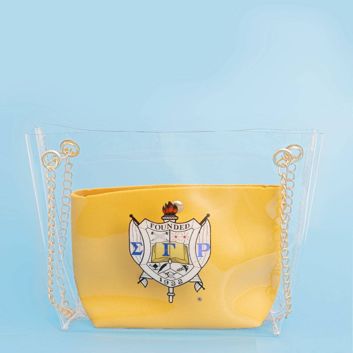Shoulder Bag Yellow Sigma Gamma Rho Sorority Purse