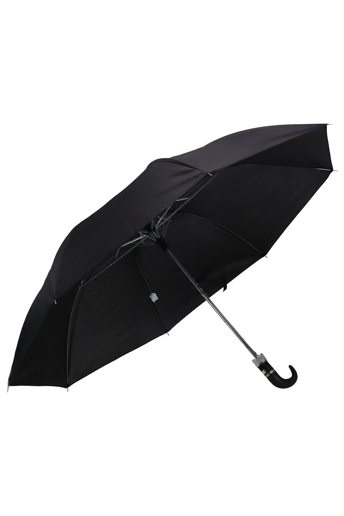 Compact Bi-fold 8-panel Hook Handle Umbrella
