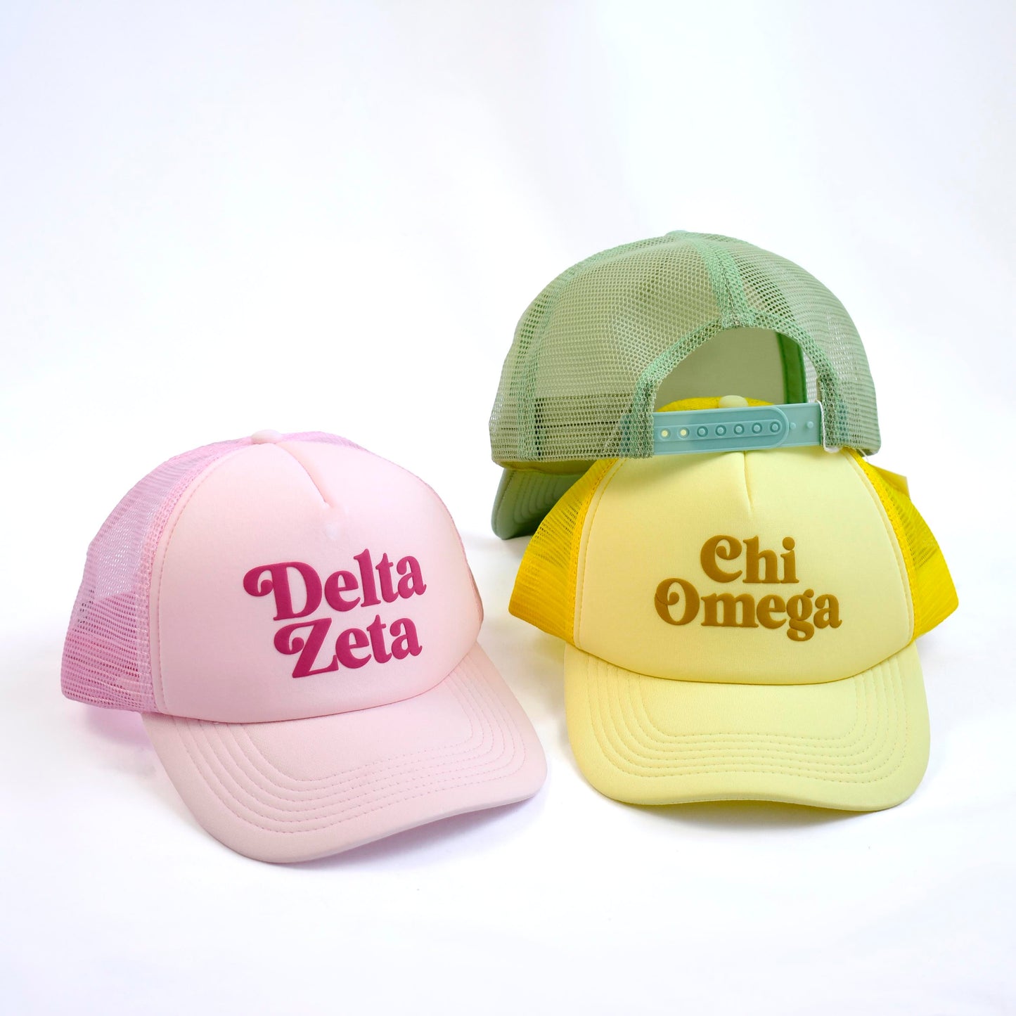 Chi Omega Baseball Cap, Mesh Trucker-Style Hat