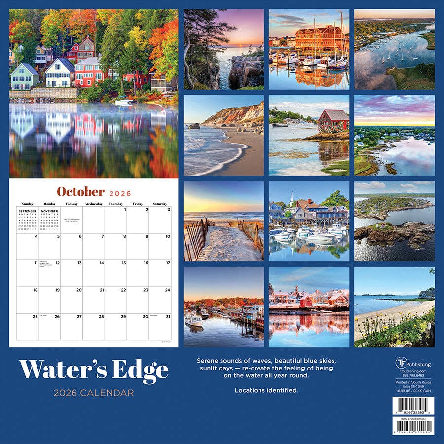 2026 Water's Edge Wall Calendar