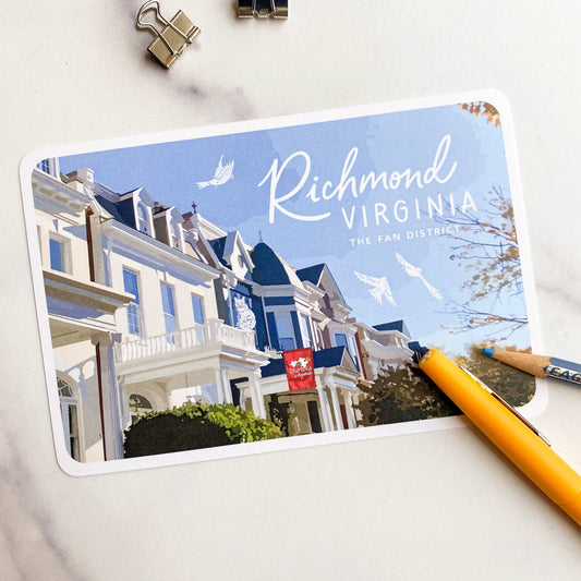 Postcard - Richmond, Virginia - The Fan District