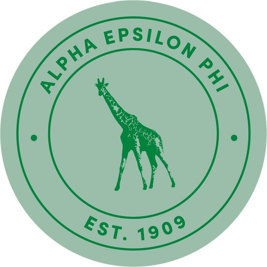 Alpha Epsilon Phi Sorority Car Decal Sticker- Full Color Circle Logo