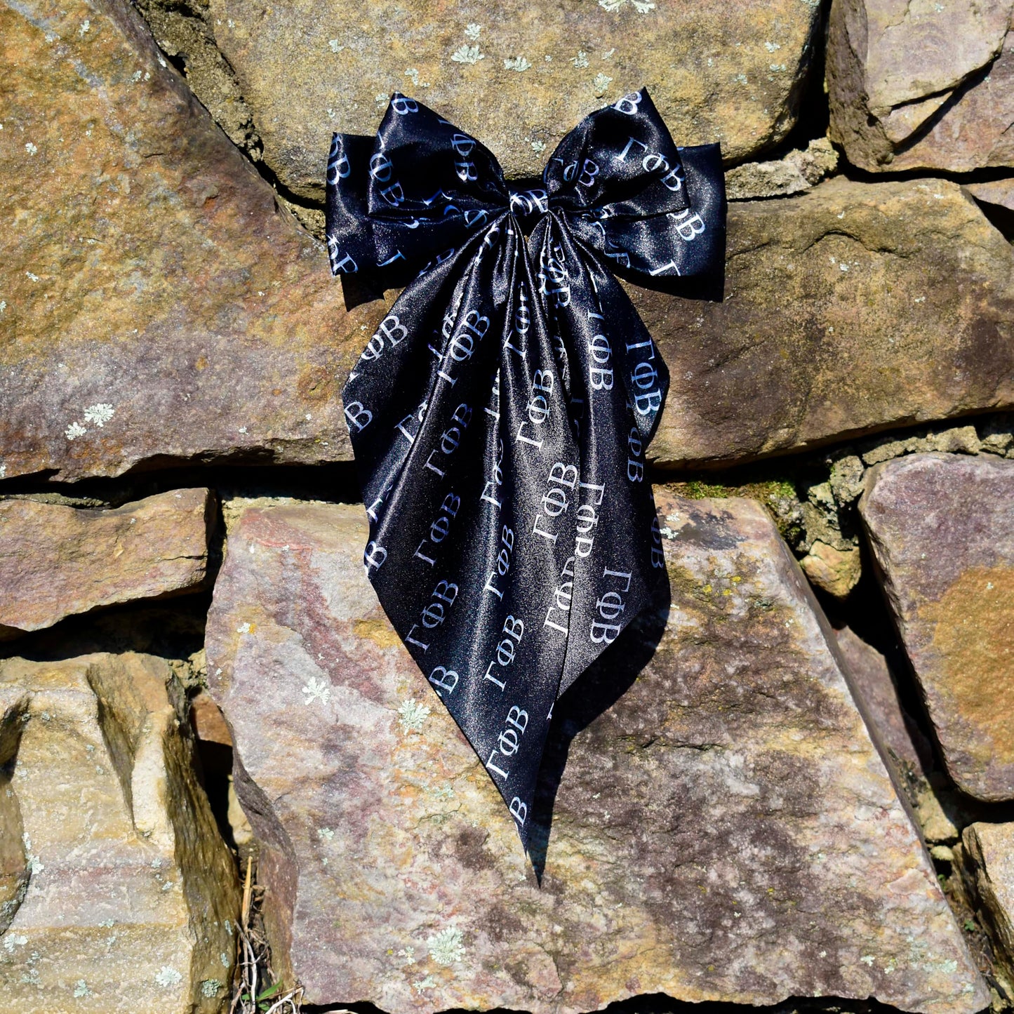 Alpha Xi Delta Greek Letters Hair Bow
