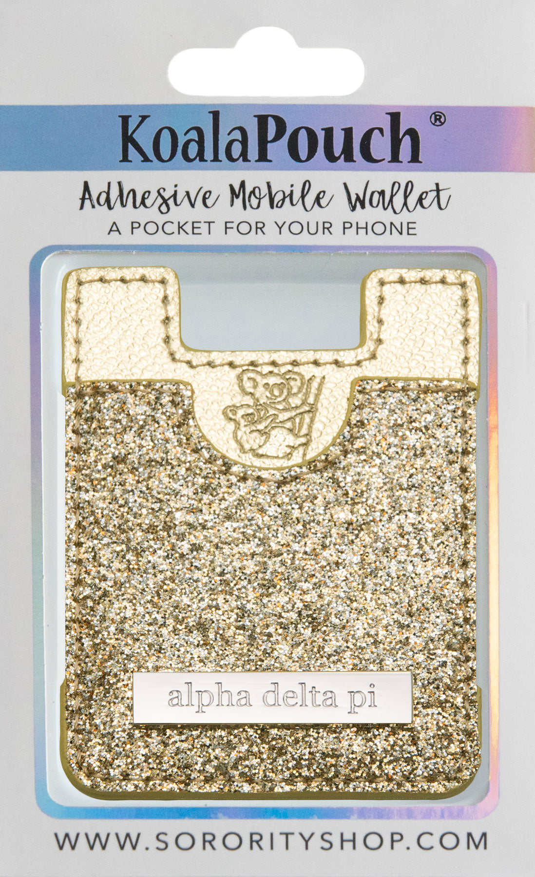 Alpha Delta Pi Glitter Koala Pouch