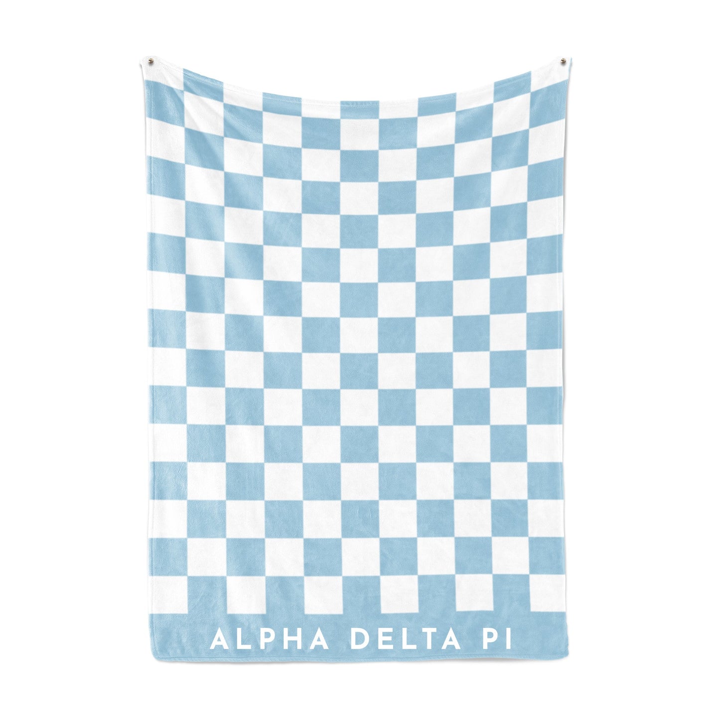 Alpha Delta Pi Blanket - Thick Checkered Sherpa Blanket