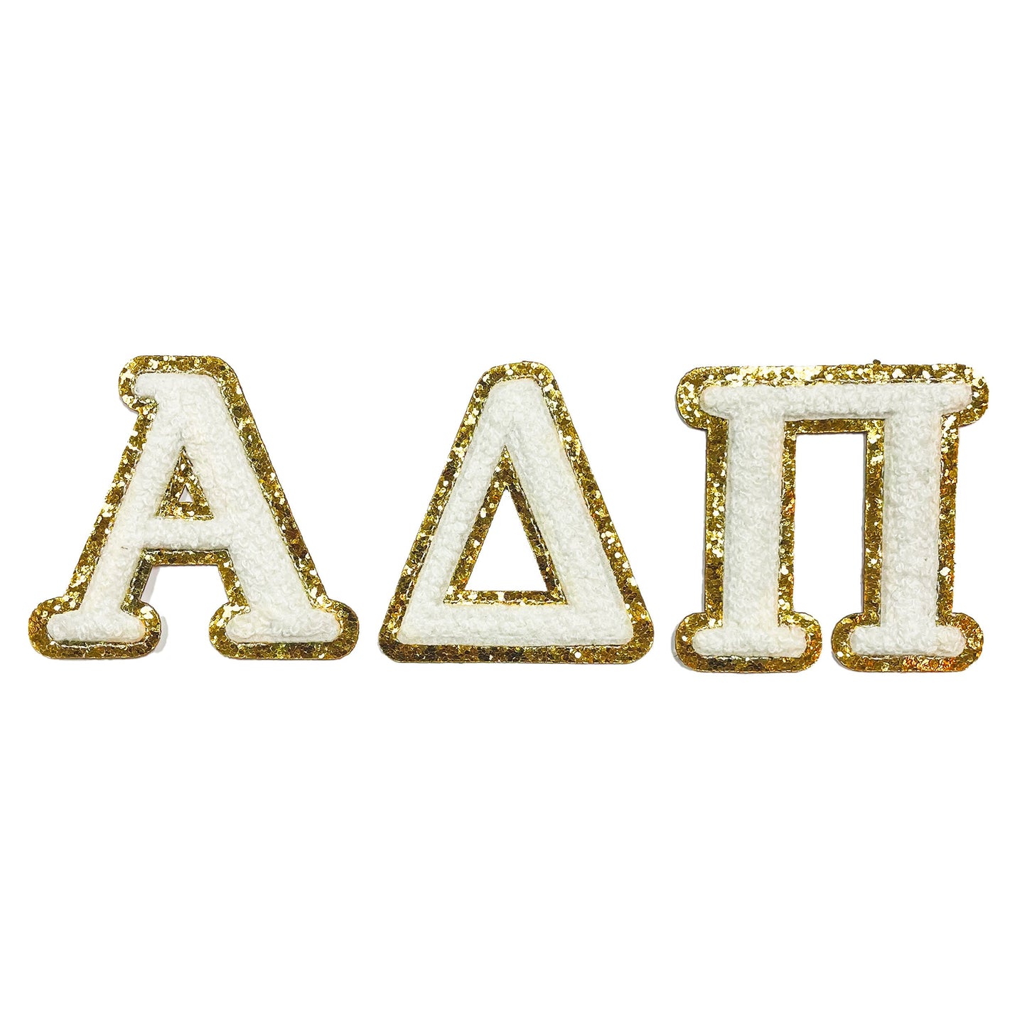 Alpha Delta Pi Chenille Stickers - ADP Greek Letter Stickers