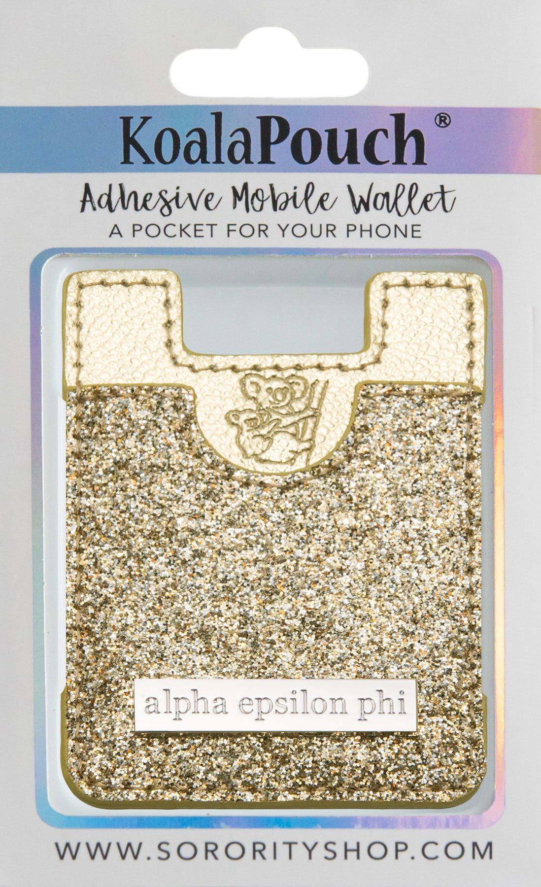 Alpha Epsilon Phi Glitter Koala Pouch