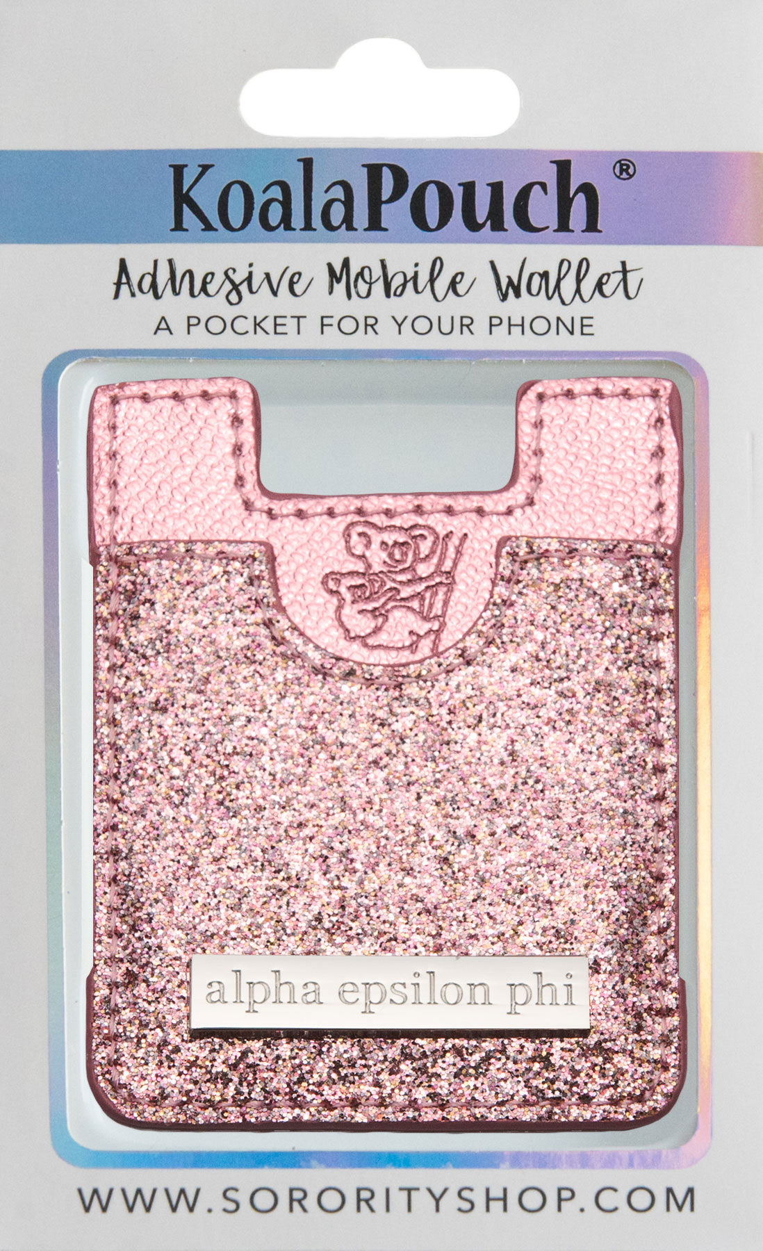 Alpha Epsilon Phi Glitter Koala Pouch