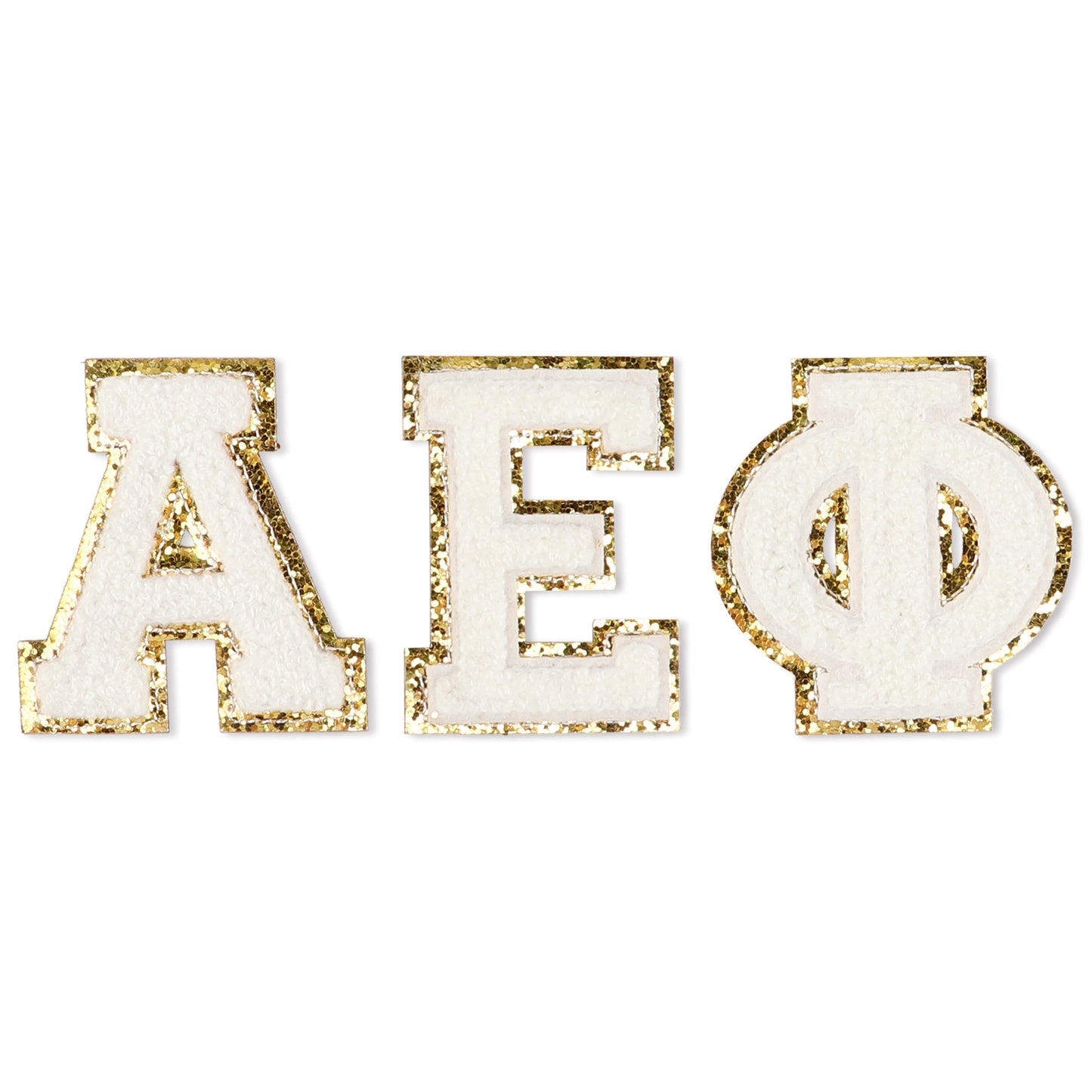 Alpha Epsilon Phi Chenille Stickers - AEP Greek Letter Stickers