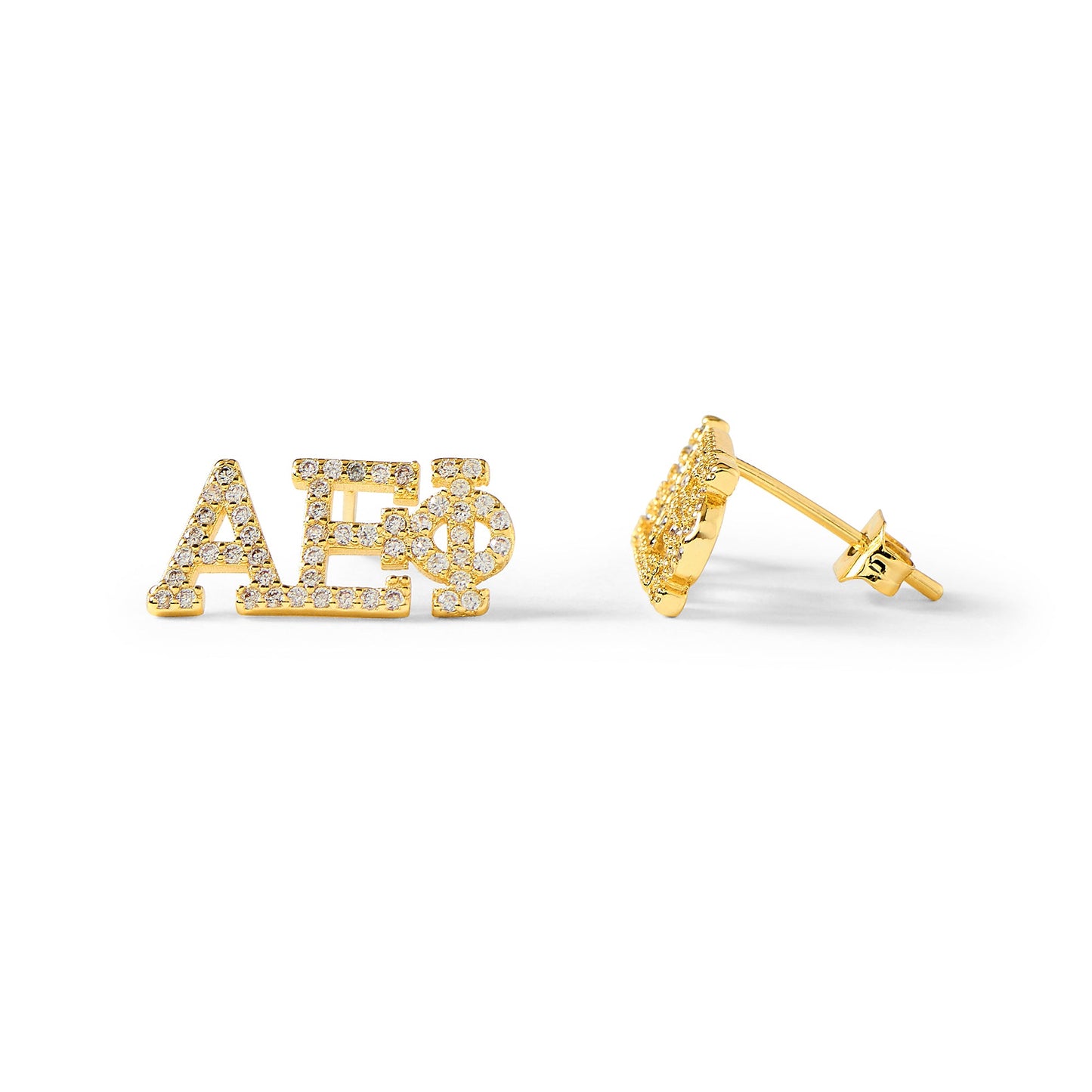 Alpha Epsilon Phi 18k Gold Plated Stud Earrings