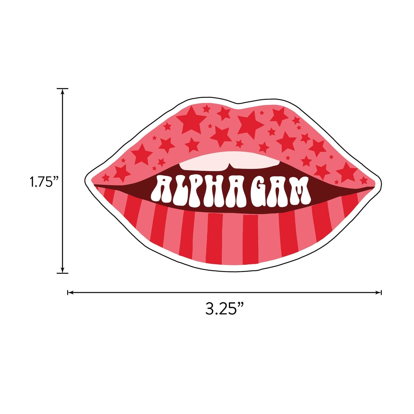 Alpha Gamma Delta Girl Power Sticker Sheet