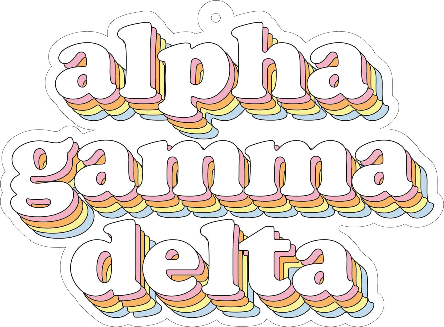 Alpha Gamma Delta Retro Air Freshener - Virginia Book Company