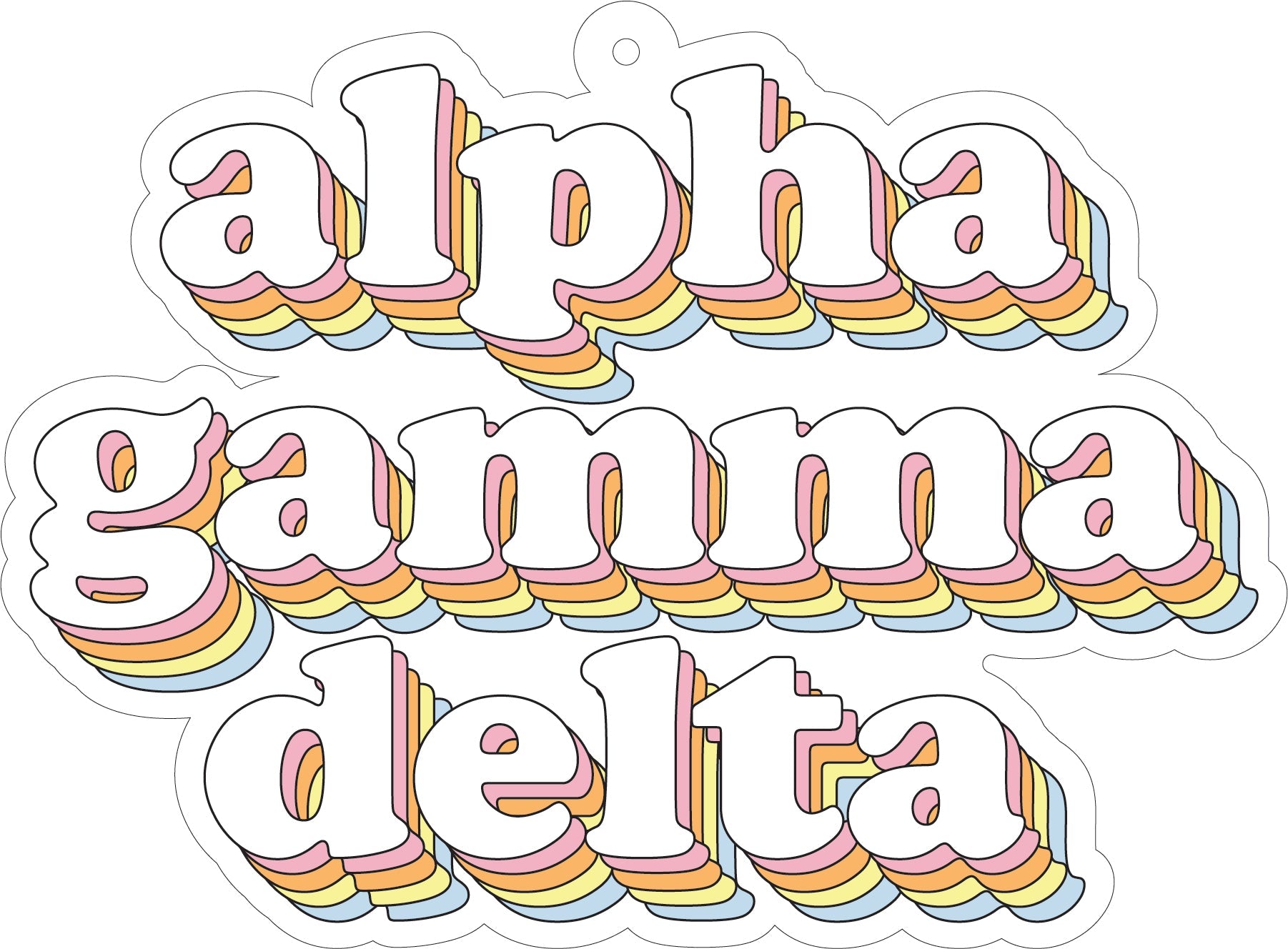 Alpha Gamma Delta Retro Air Freshener - Virginia Book Company